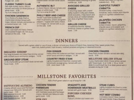 Millstone Family menu