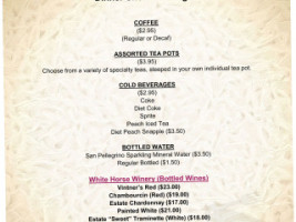 Bella's Cafe menu