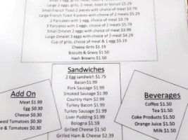 Cindy's Kountry Kitchen menu