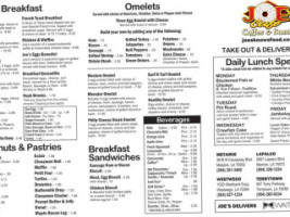 Joe's Cafe Donuts King Cakes menu