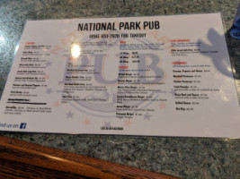 National Park Pub menu