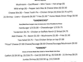 Old Mill Tavern menu