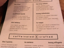 Boozy's Creamery Craft menu