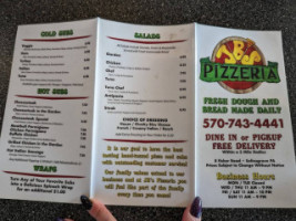 Jb's Pizzeria menu