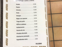 Fonda Mixcoac Y Panaderia menu