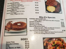 Mike B's Cafe menu