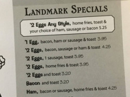 Landmark menu