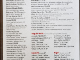 Sushi Yaya menu