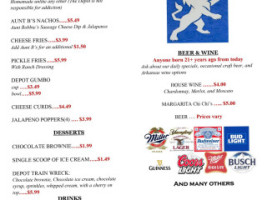 Mobleys Depot Lions Den Pub menu