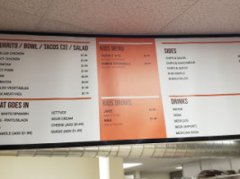 Burrito Spice menu