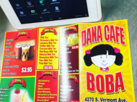 Dana Café Boba menu