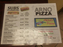 Arno Pizza menu