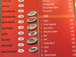 Soy Grill Teriyaki menu