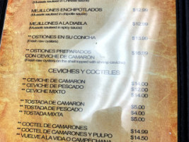 Los Angles Mexican menu