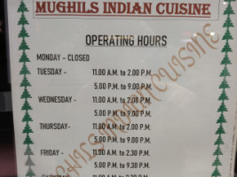 Mughil's Indian Cuisine menu