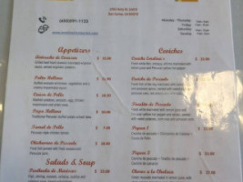 Emelinas Peruvian menu