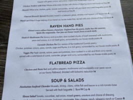 The Raven Tavern menu