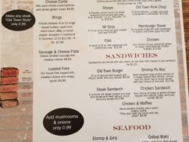 Old Town Steakhouse Eatery menu