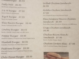 Bluebell Store Grill menu