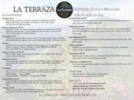 La Terraza Nsb menu