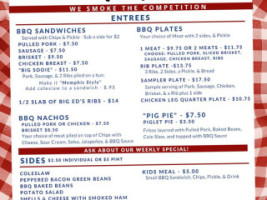 Runnin' Back Bbq menu