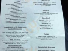 Bent Rail Brewpub menu