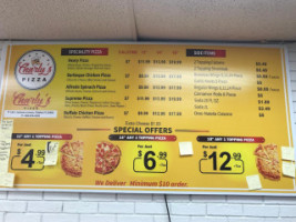 Charly's Pizza menu