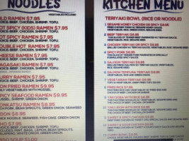 Poke Noodles Brawley menu