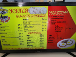 Gorditas Zacatecas El Atoron menu