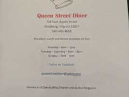 Queen Street Diner menu