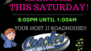 Coaches Sports Grill menu