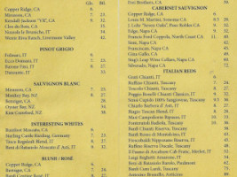 Spirito's menu