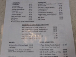 D. Boones Country Store Cafe menu