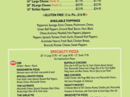 Avalon Freeze menu