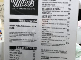 Mike's Pasta Sandwich Shoppe menu