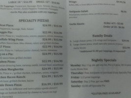 Slices Pizzeria menu