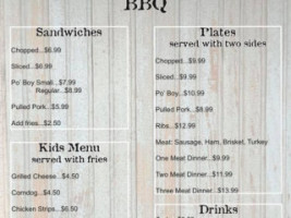 Wild West Bbq menu