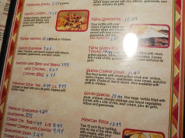 Plaza Mexico Cantina menu