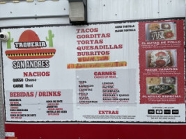 Taqueria San Andres 2 menu