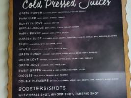 The Juice menu