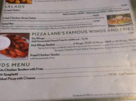 Pizza Lane menu