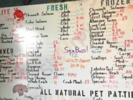 Northwest Wild Products menu