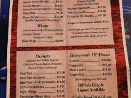 Sunset Grill menu