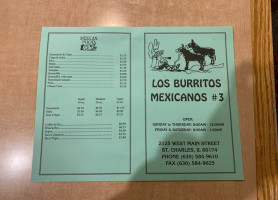 Los Burritos Mexicanos menu