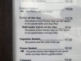 Alaska Halibut House menu