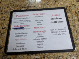 Aztlan Mexican Grill 1inc menu