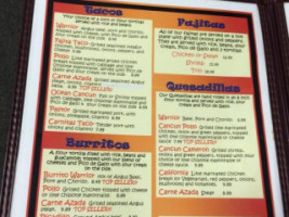 Cancun Mexican Grill menu