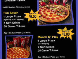 Chuck E Cheese's menu