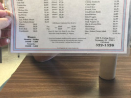 The Fish Stand menu