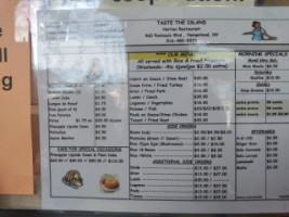 Taste The Island Bakery menu